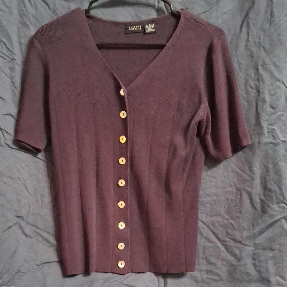 Hillard & Hanson Deep Purple Button-Down Shirt